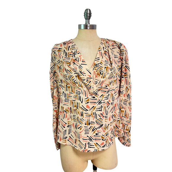Cabi Marni Blouse Style #4162 Oversized Top Geo Print XS - Picture 1 of 5